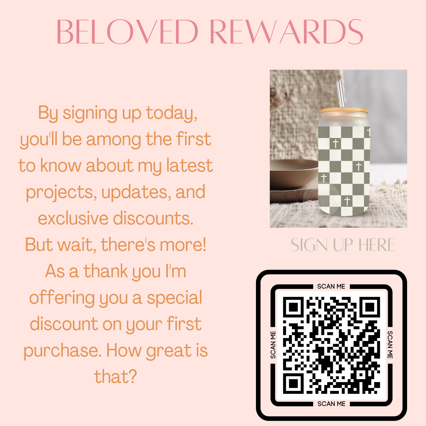 frosted 16oz checkered cross tumbler