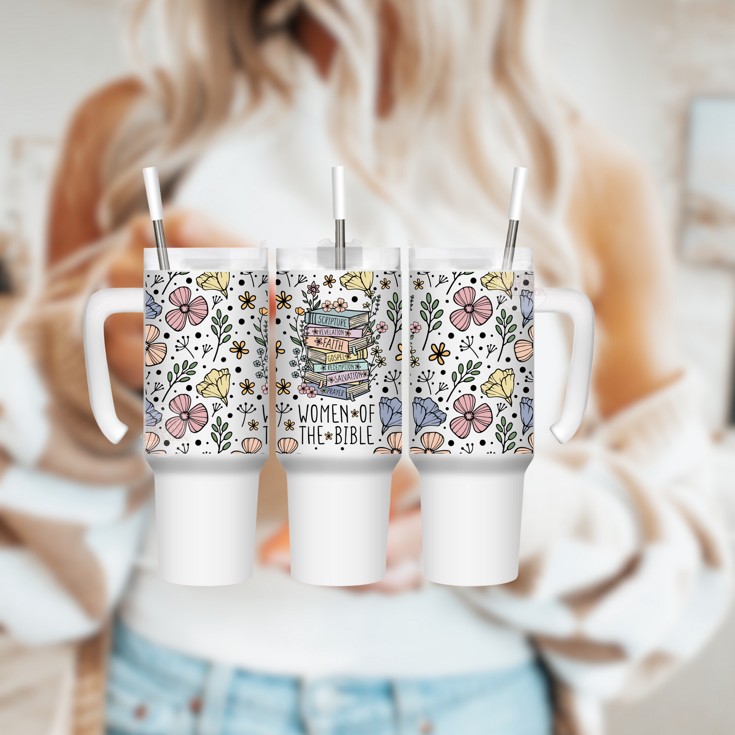 40oz Women of the Bible floral