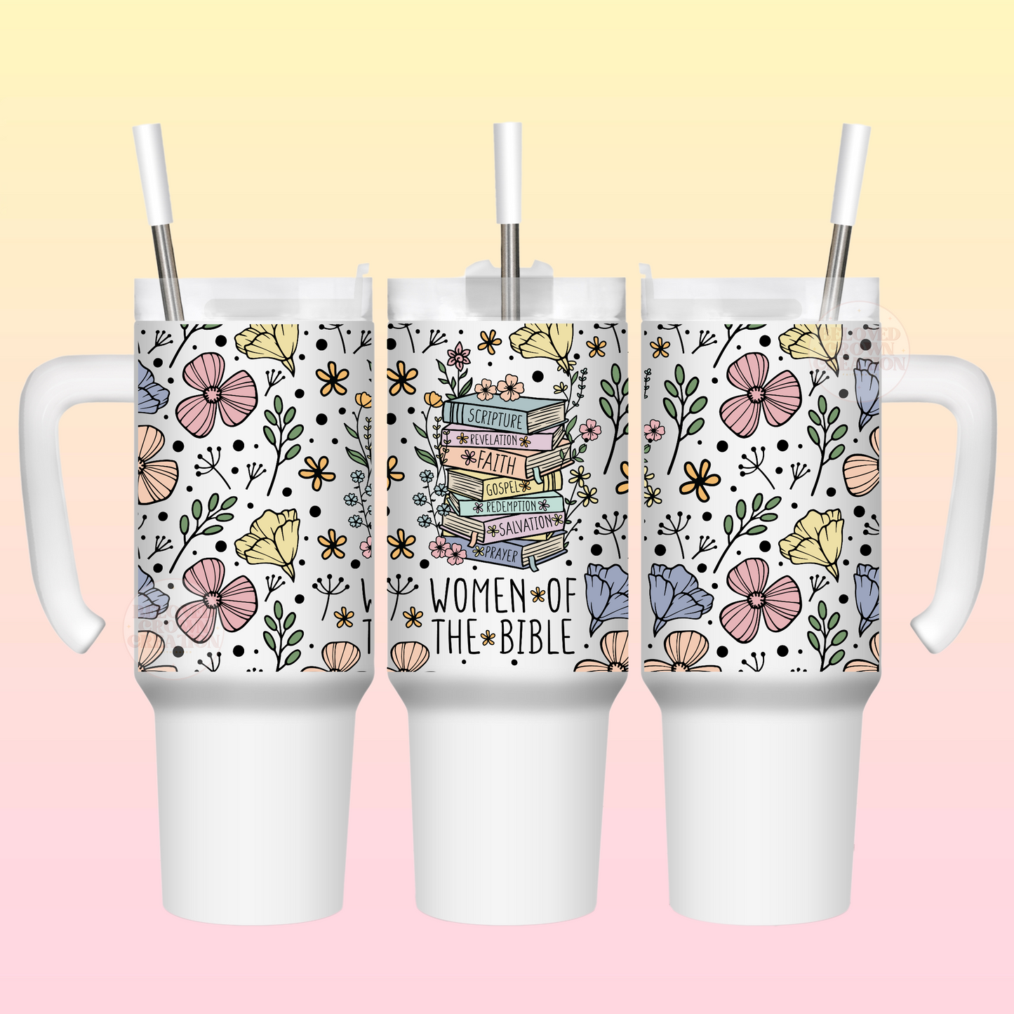 40oz Women of the Bible floral