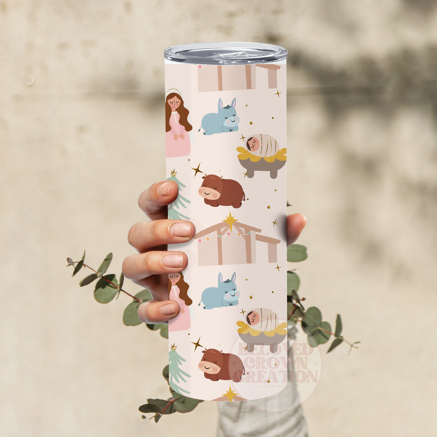 20oz Nativity Neutral tumbler