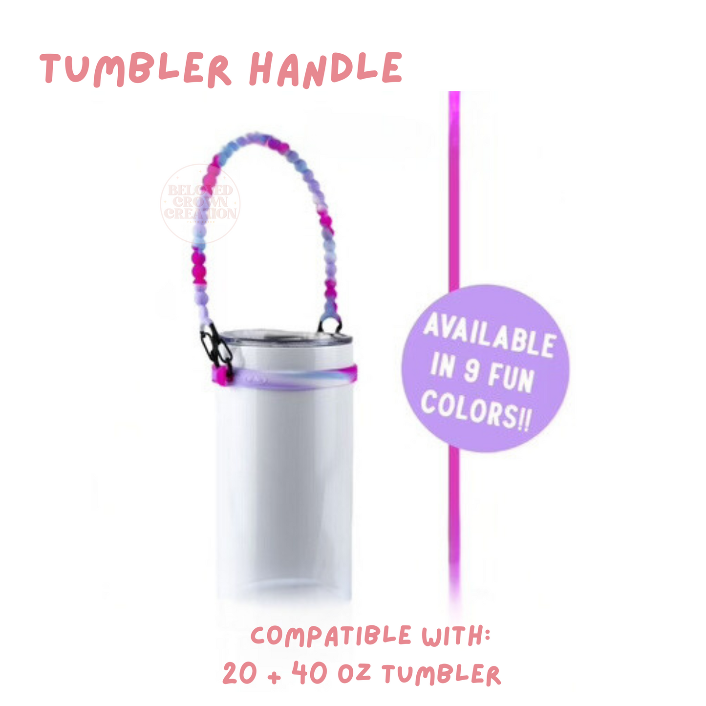 Handle Tumbler | Blue| Fit on 20-40 oz