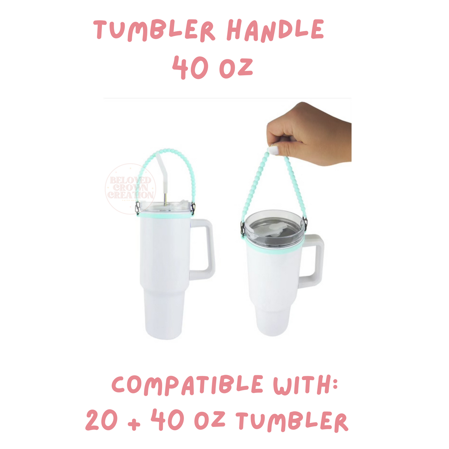 Handle Tumbler | Blue| Fit on 20-40 oz