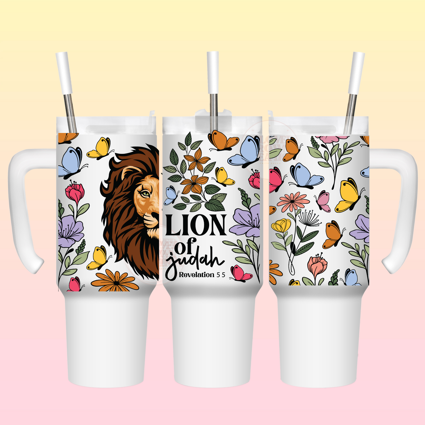 40 oz Lion of Judah Floral